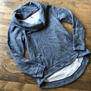 Cowl Neck Hi-lo Sweatshirt
